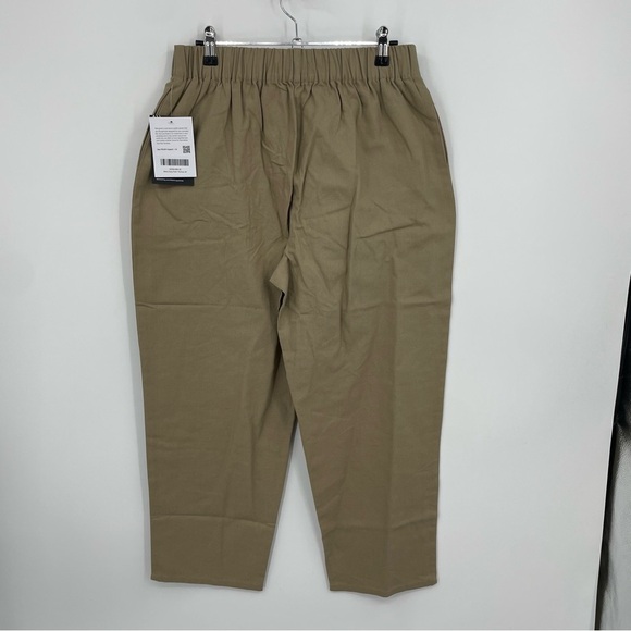 NWT Able | Mary easy pants beige hummus Crop Elastic Waist Size M 100% cotton - Picture 7 of 13